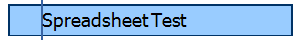 Spreadsheet Test